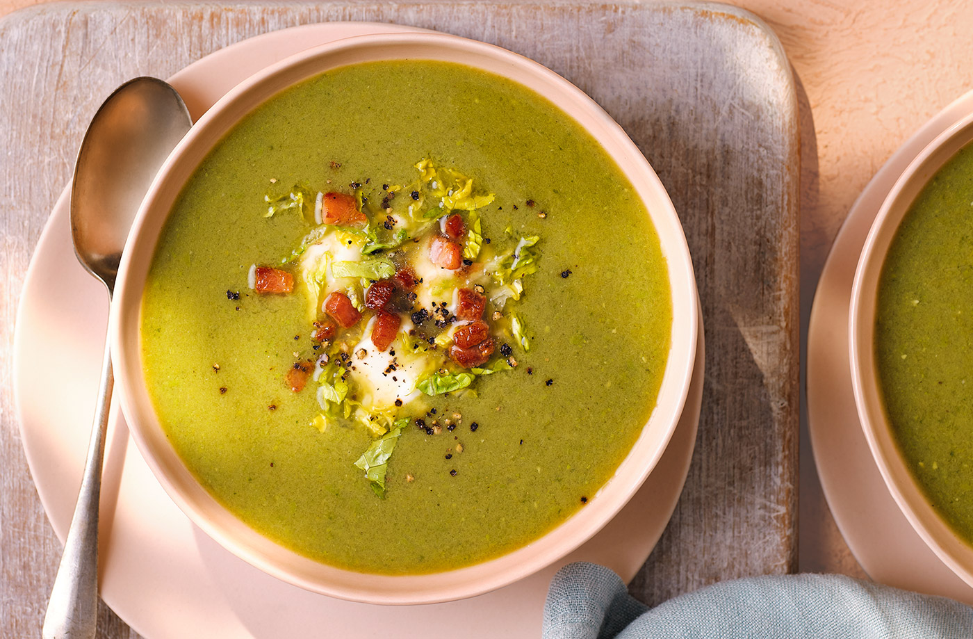 Little Gem, pea and ham soup recipe