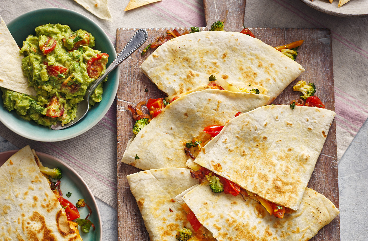 Loaded vegetable quesadillas recipe