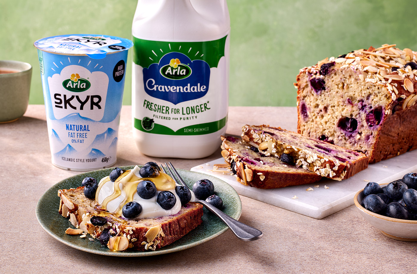 Blueberry skyr breakfast loaf recipe