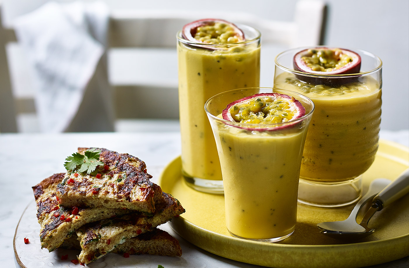 Mango and passion fruit lassi recipe