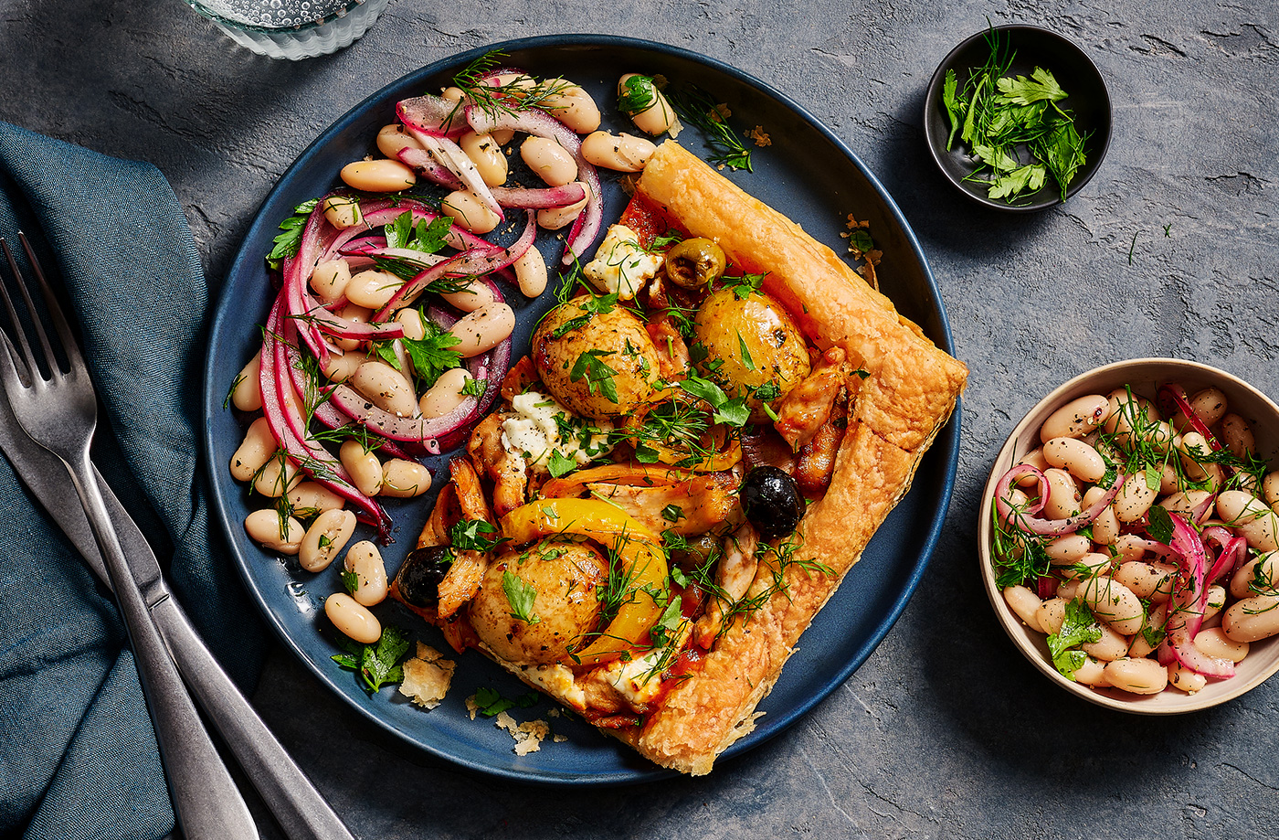 Mediterranean chicken tart recipe