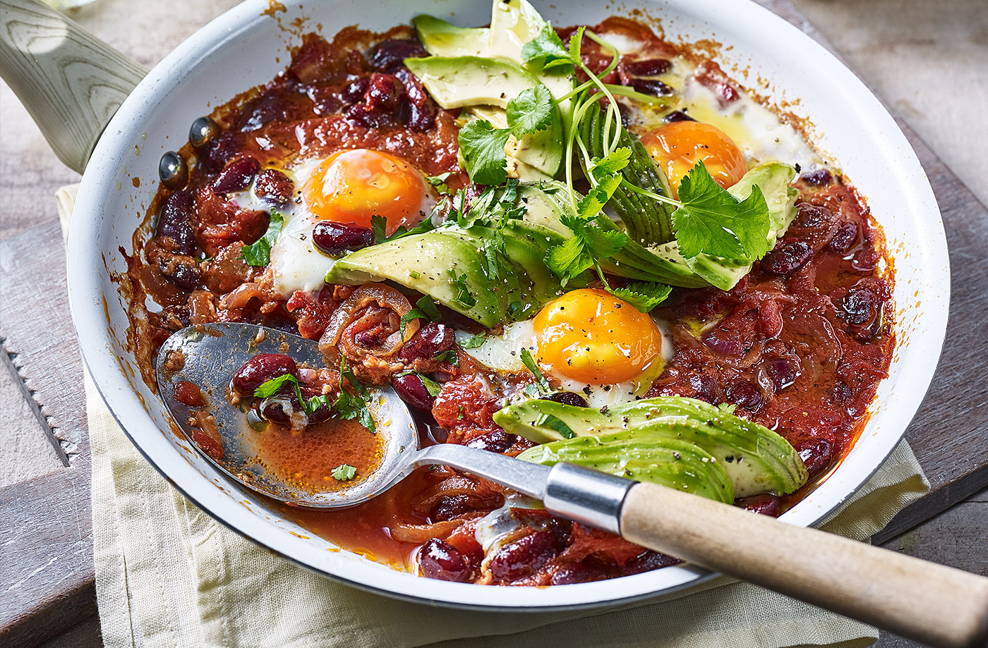 Mexican-style baked eggs recipe