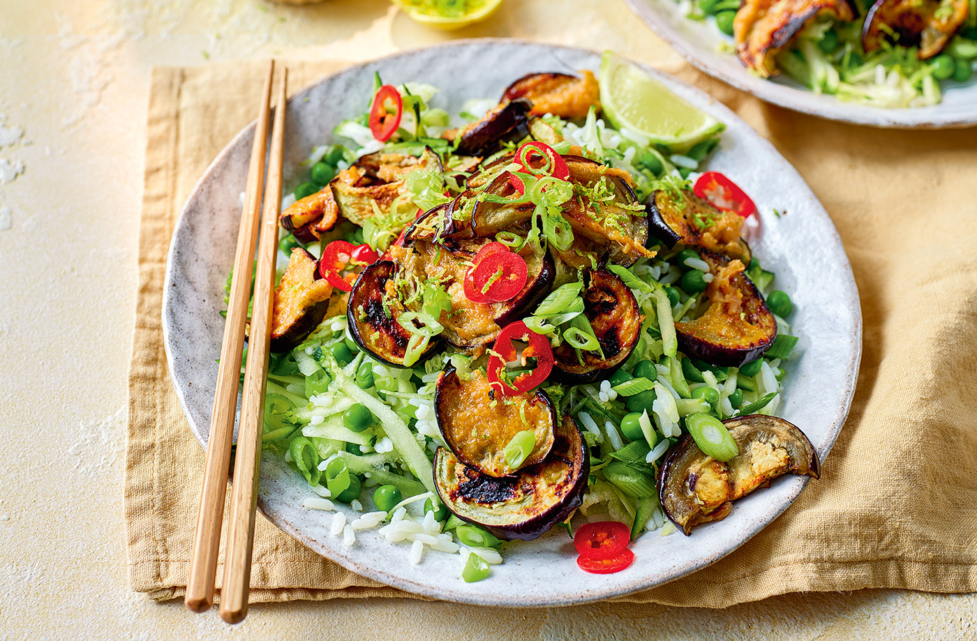Miso-glazed aubergine recipe