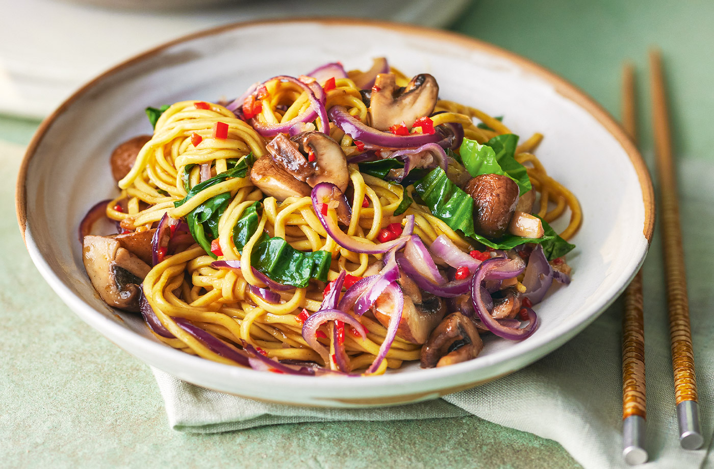 Mushroom chow mein recipe