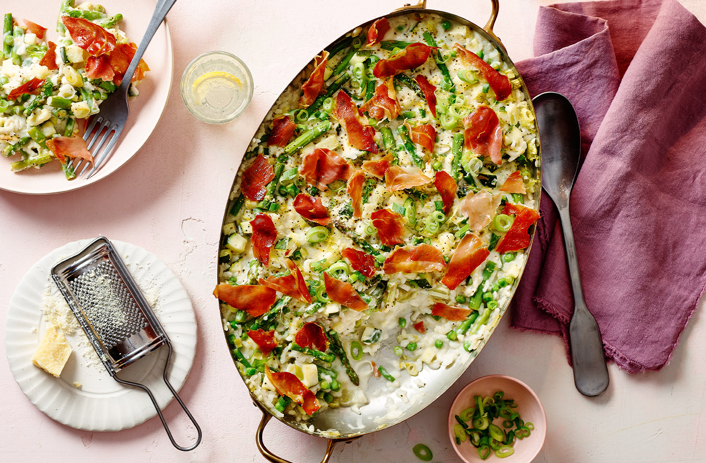 No-stir baked risotto primavera recipe
