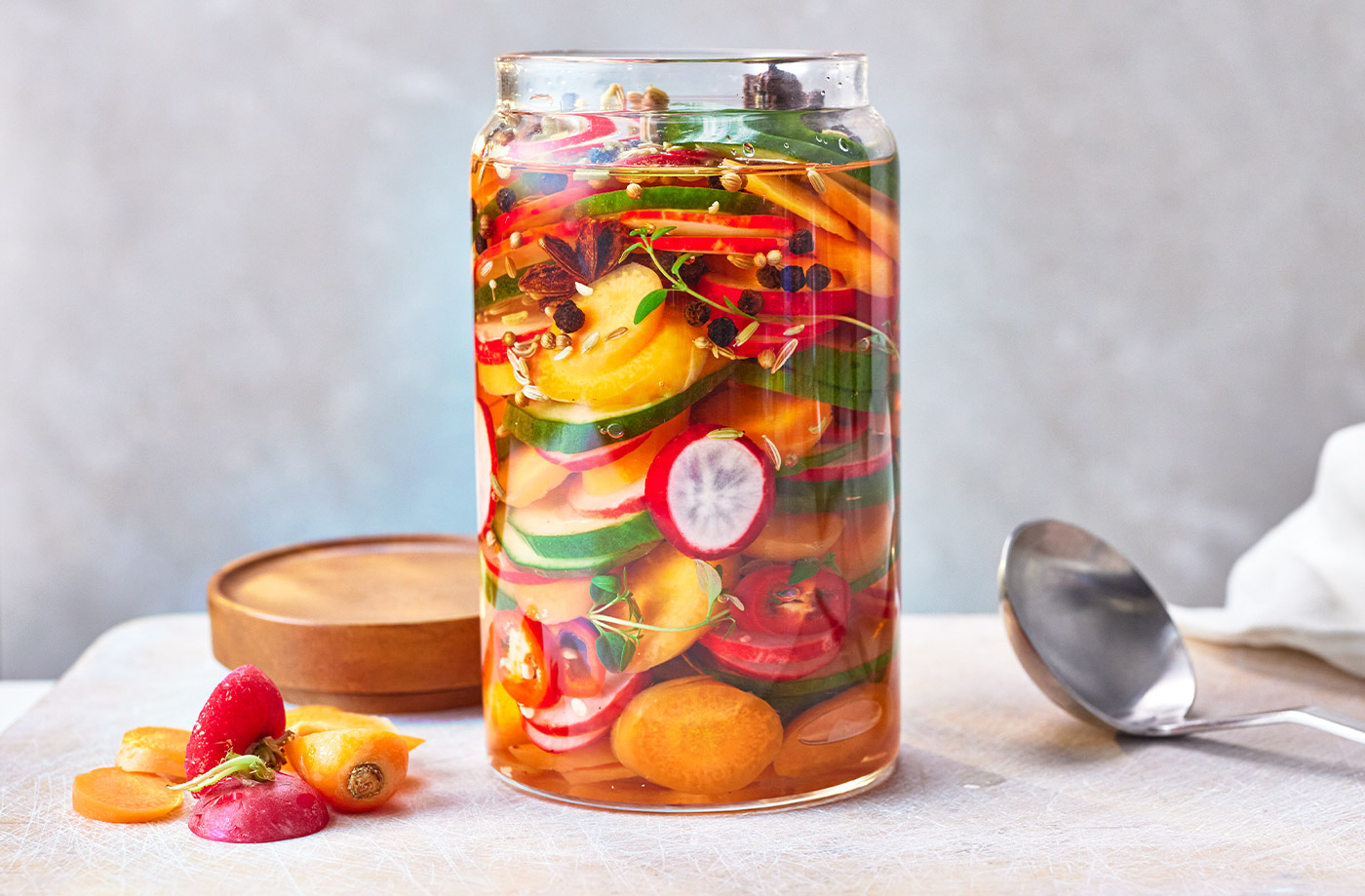 Odds and ends quick pickled veg recipe