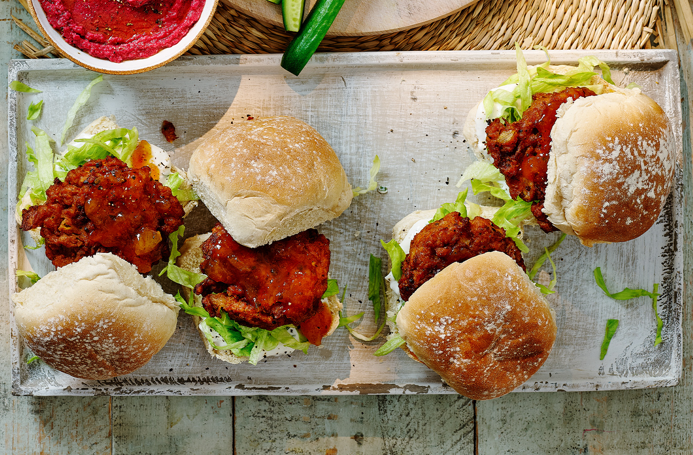 Onion bhaji burgers recipe