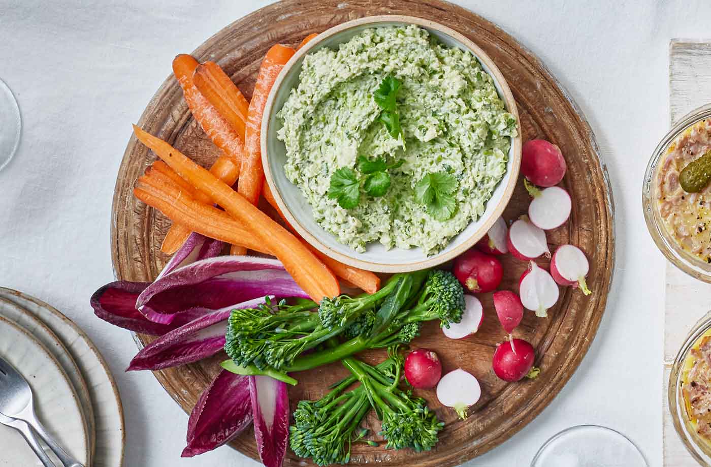 Creamy broad bean​ and pea dip recipe