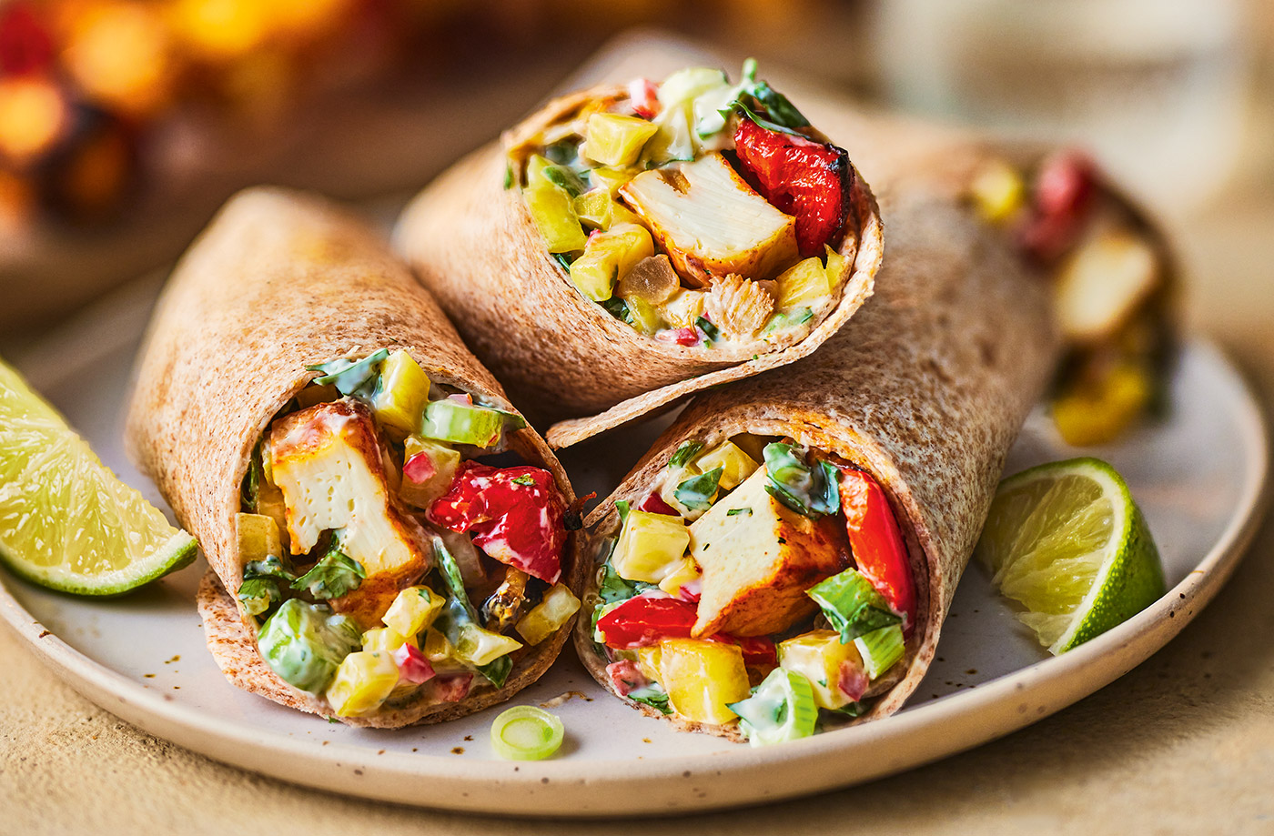 Paneer wraps with mango salsa recipe