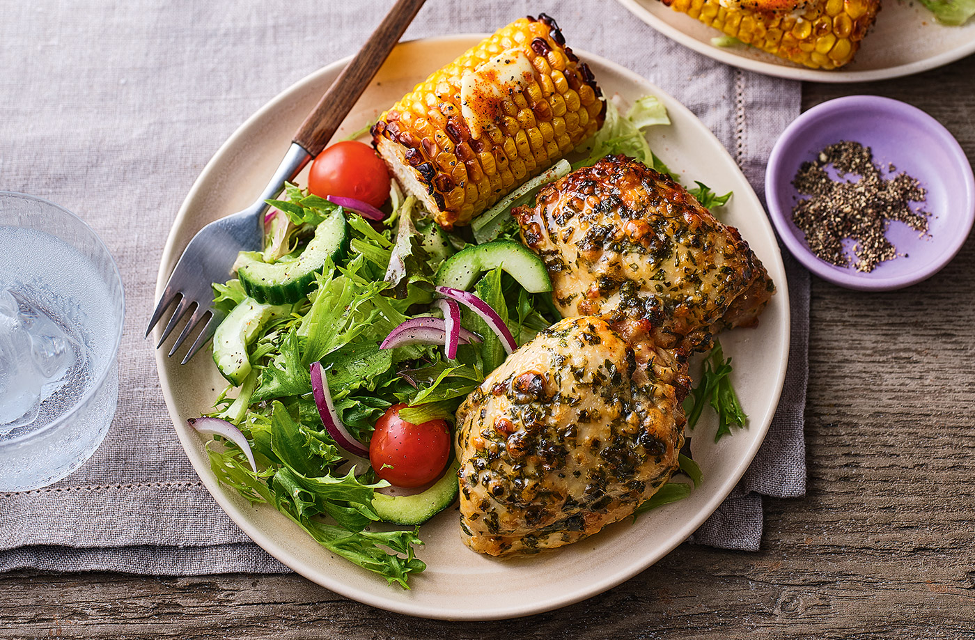 Parmesan-crusted chicken thighs recipe