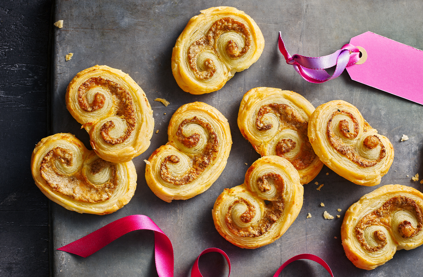 Parmesan and olive palmiers recipe