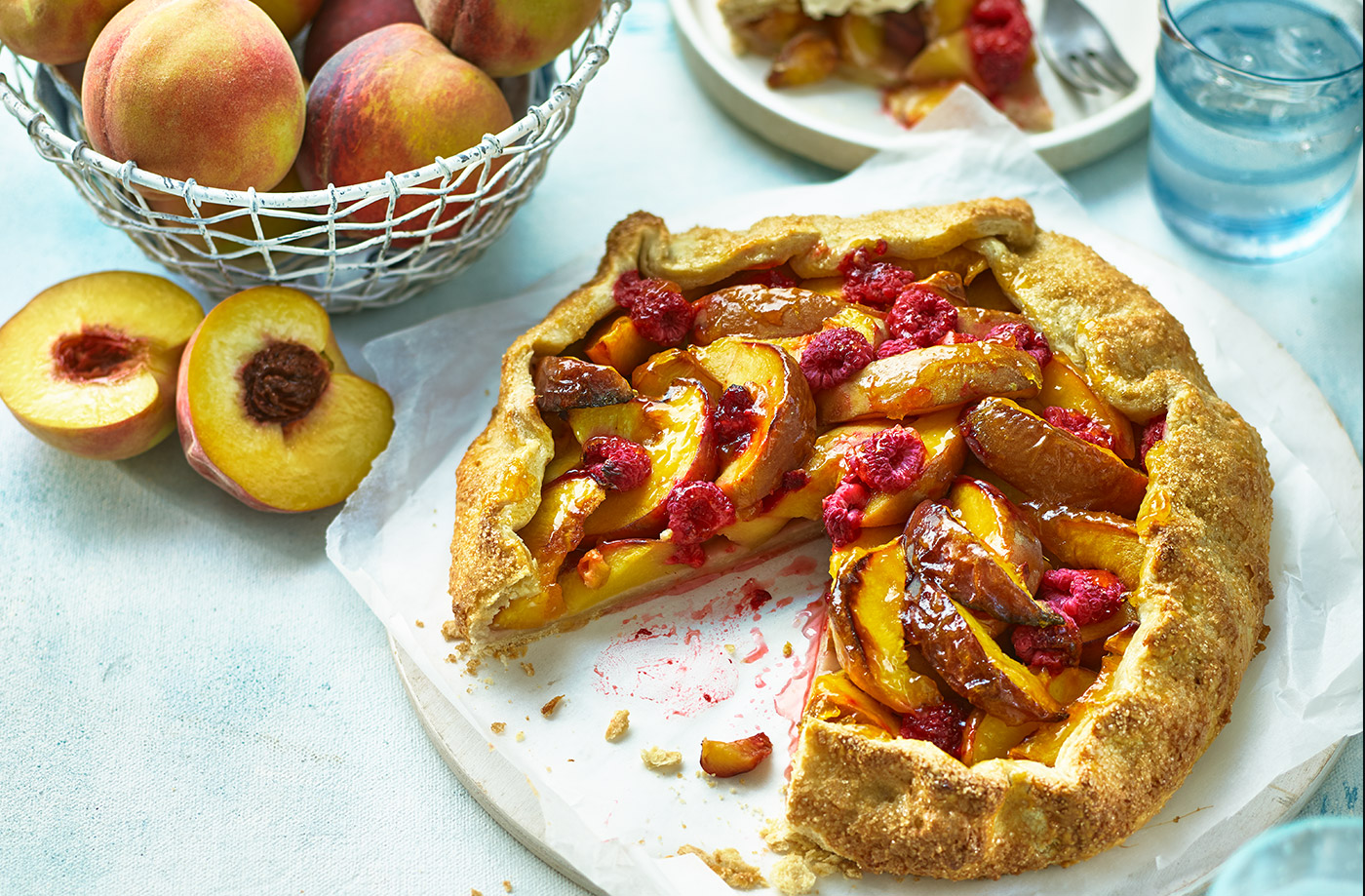 Peach melba galette recipe