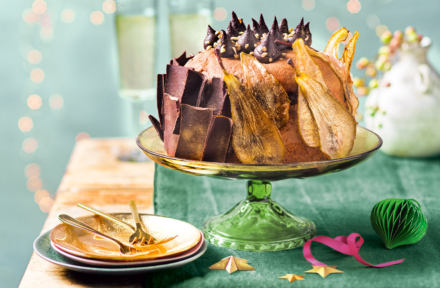 Pear and chocolate panettone recipe