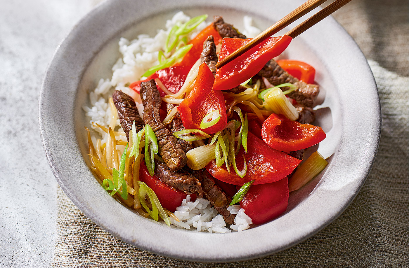 Pepper steak stir-fry recipe