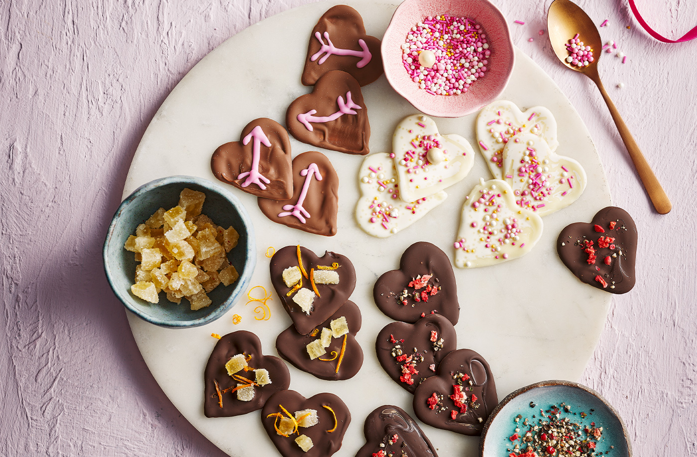 Personalised chocolate hearts recipe