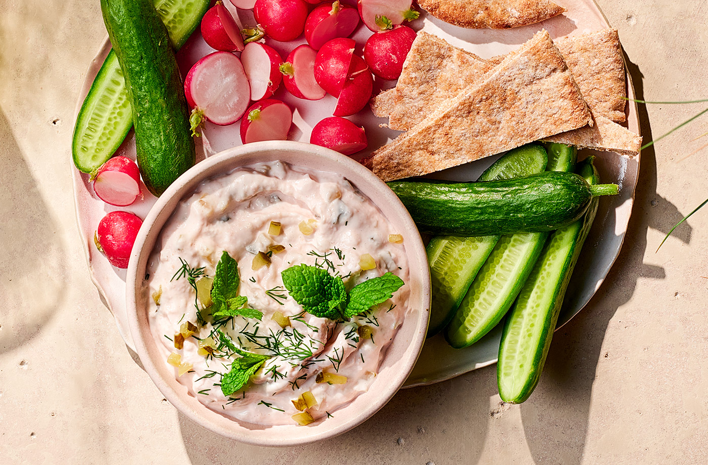 Pickle taramasalata dip recipe