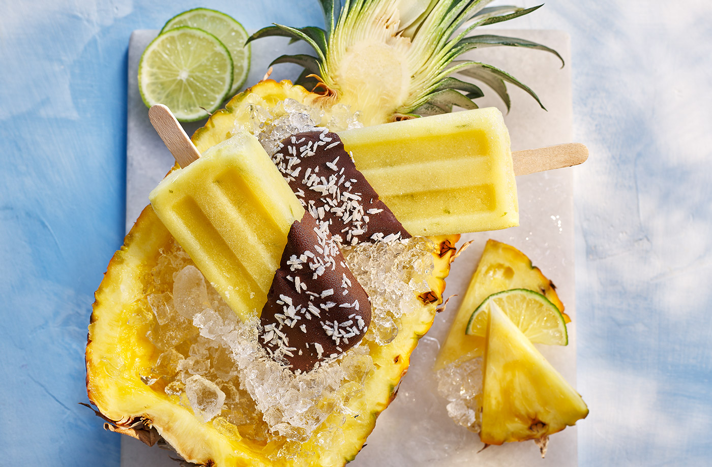 Piña colada ice lollies recipe