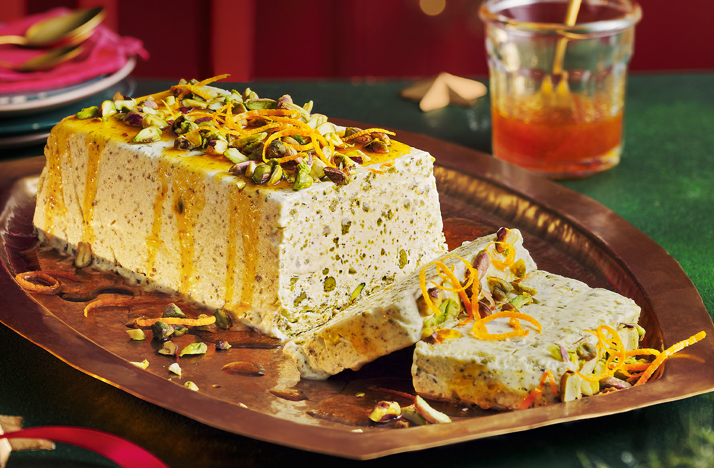 Pistachio ice cream terrine recipe