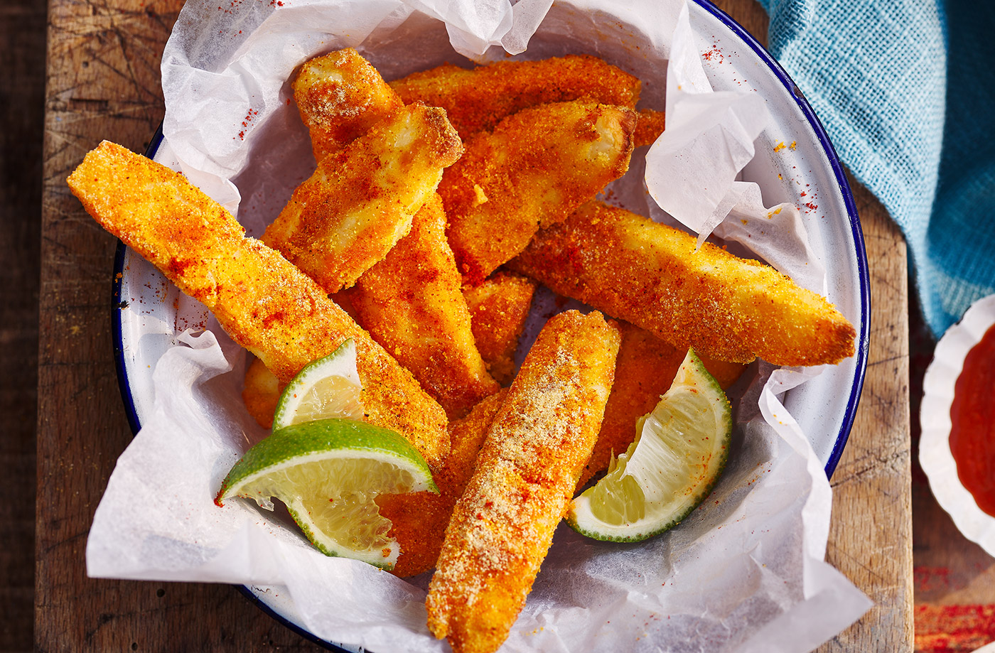 Polenta-crusted halloumi fries with sweet chilli and tomato jam recipe