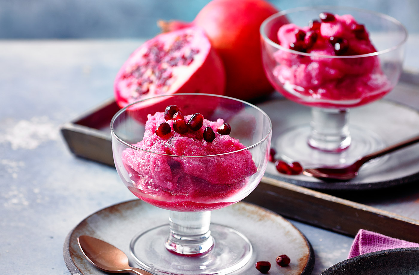 Pomegranate and orange sorbet recipe