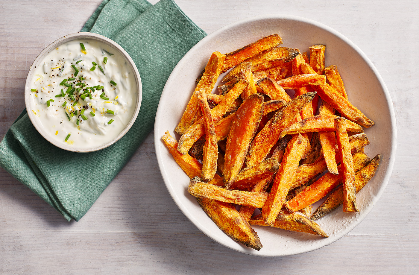 Air-fryer sweet potato fries recipe