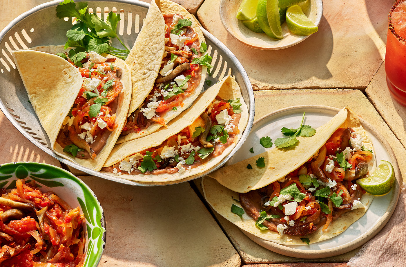 Susana Villasuso's pulled mushroom tinga tacos recipe