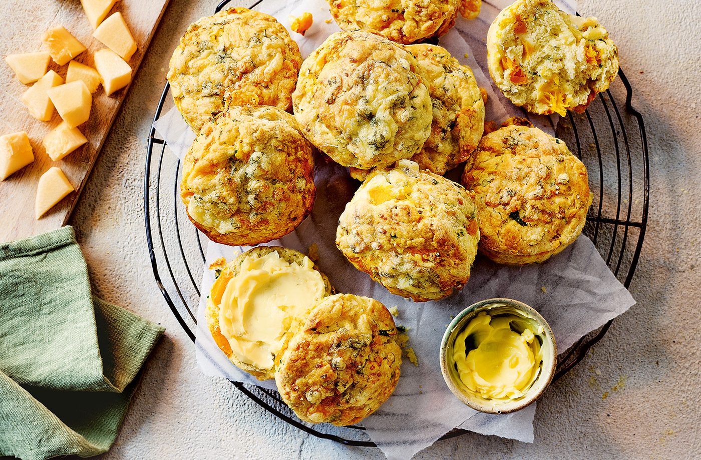 Pumpkin and blue cheese scones recipe