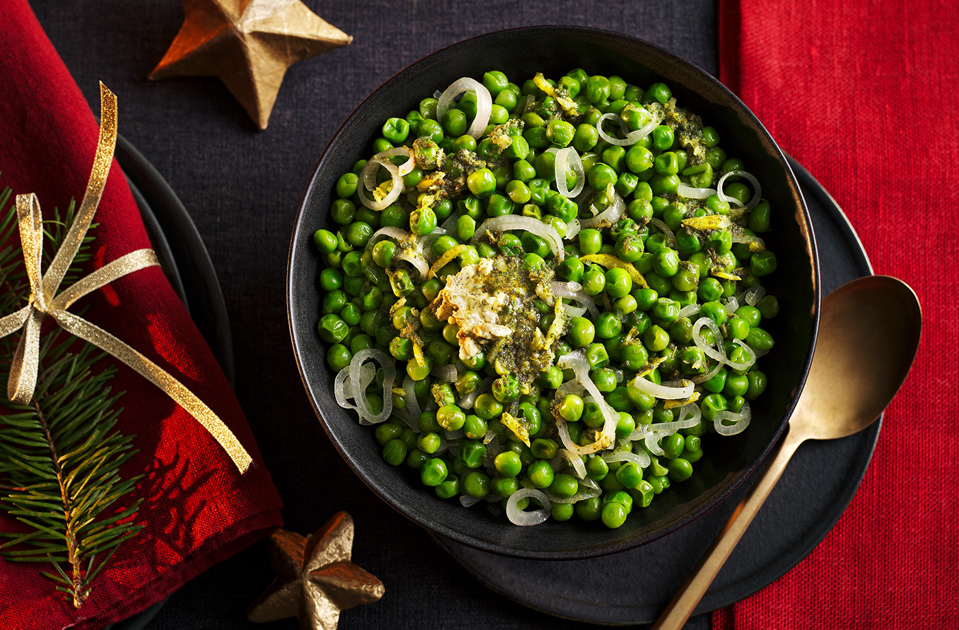 Fancy frozen peas recipe