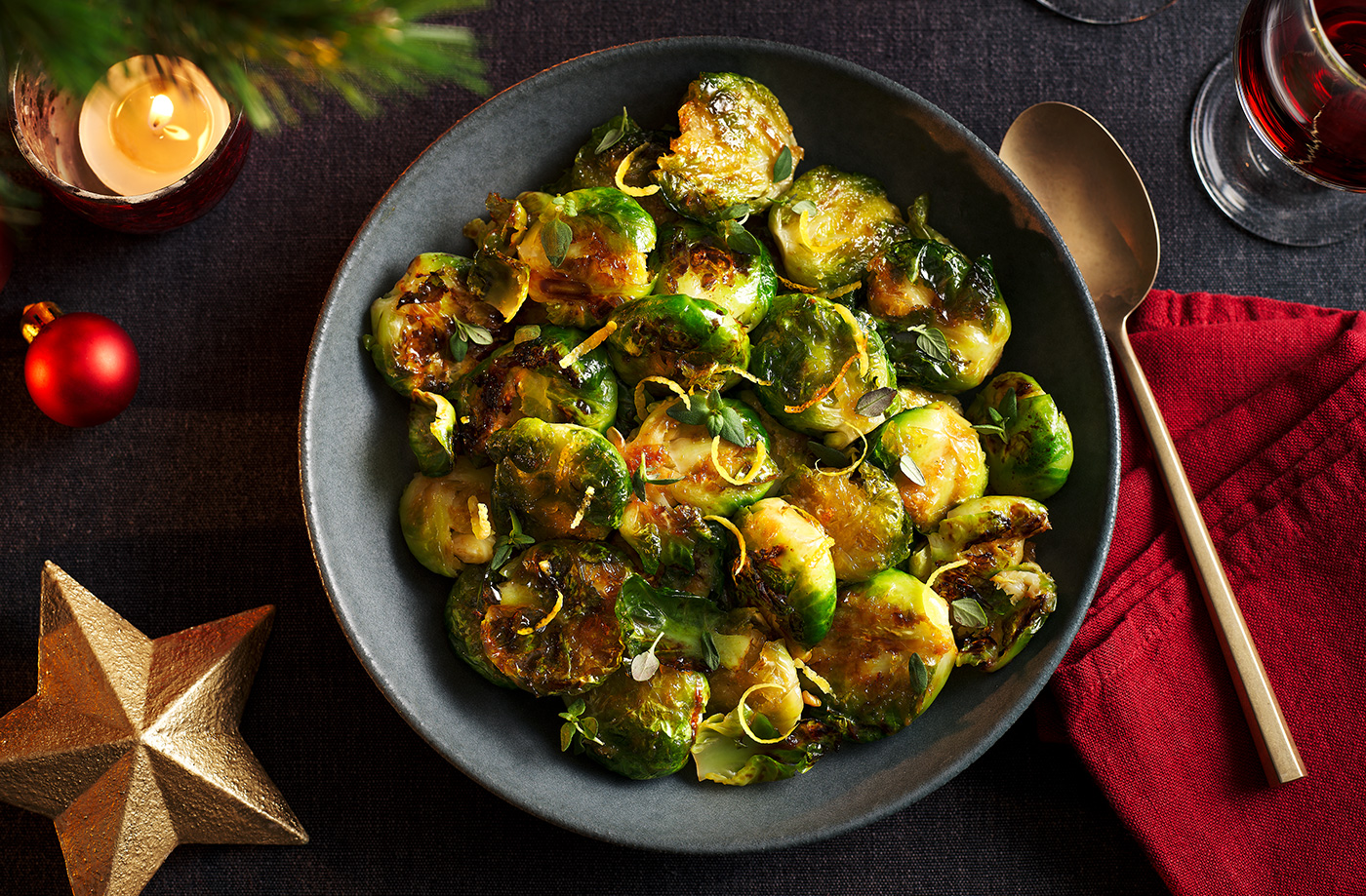 Salted honey smashed sprouts recipe