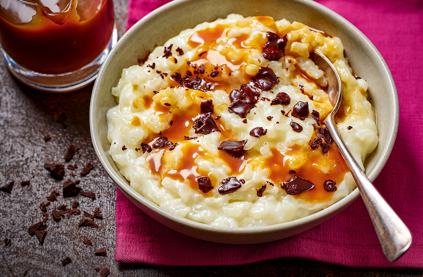 Rice pudding with whisky caramel recipe