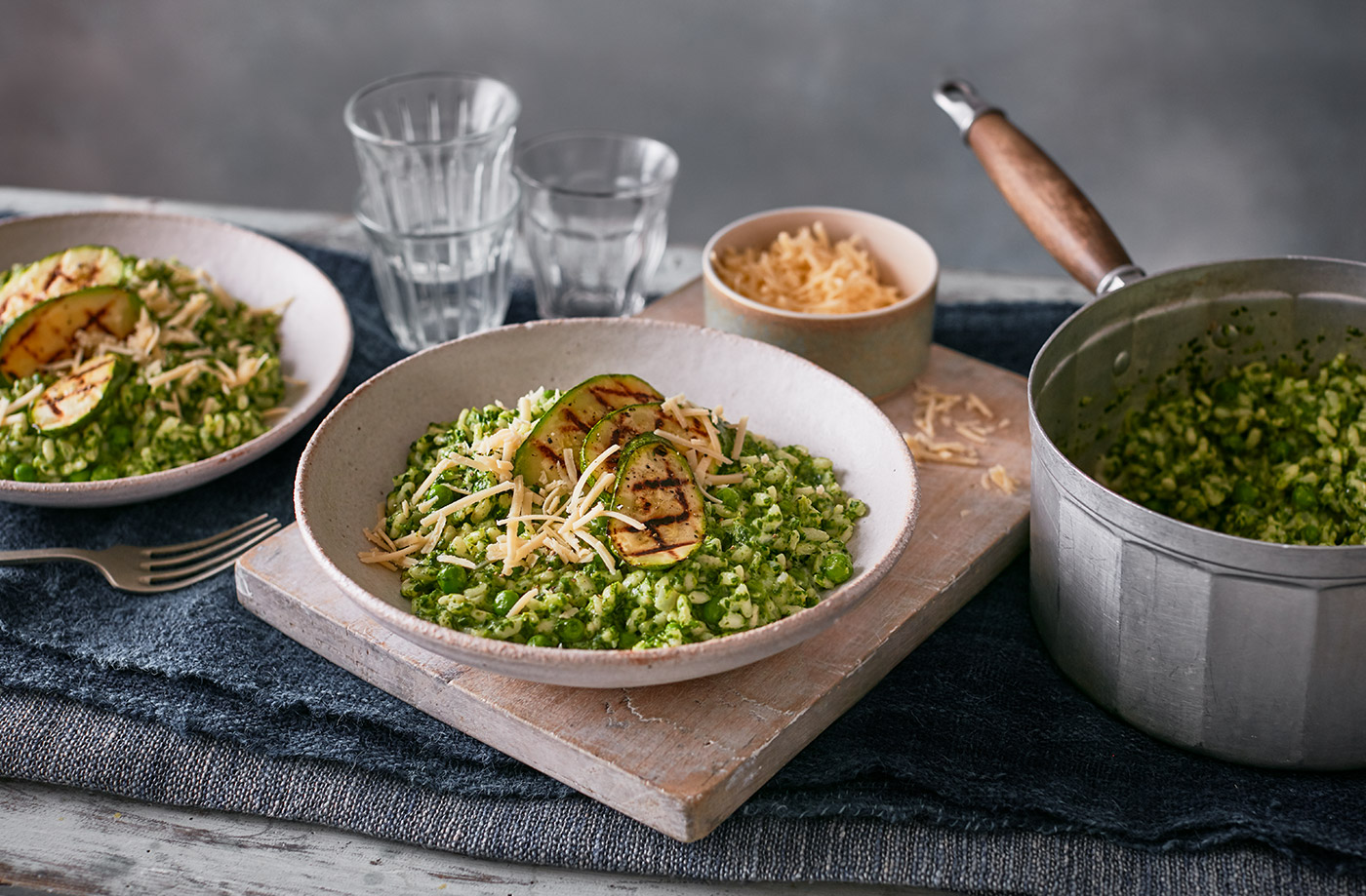Green vegetable risotto recipe
