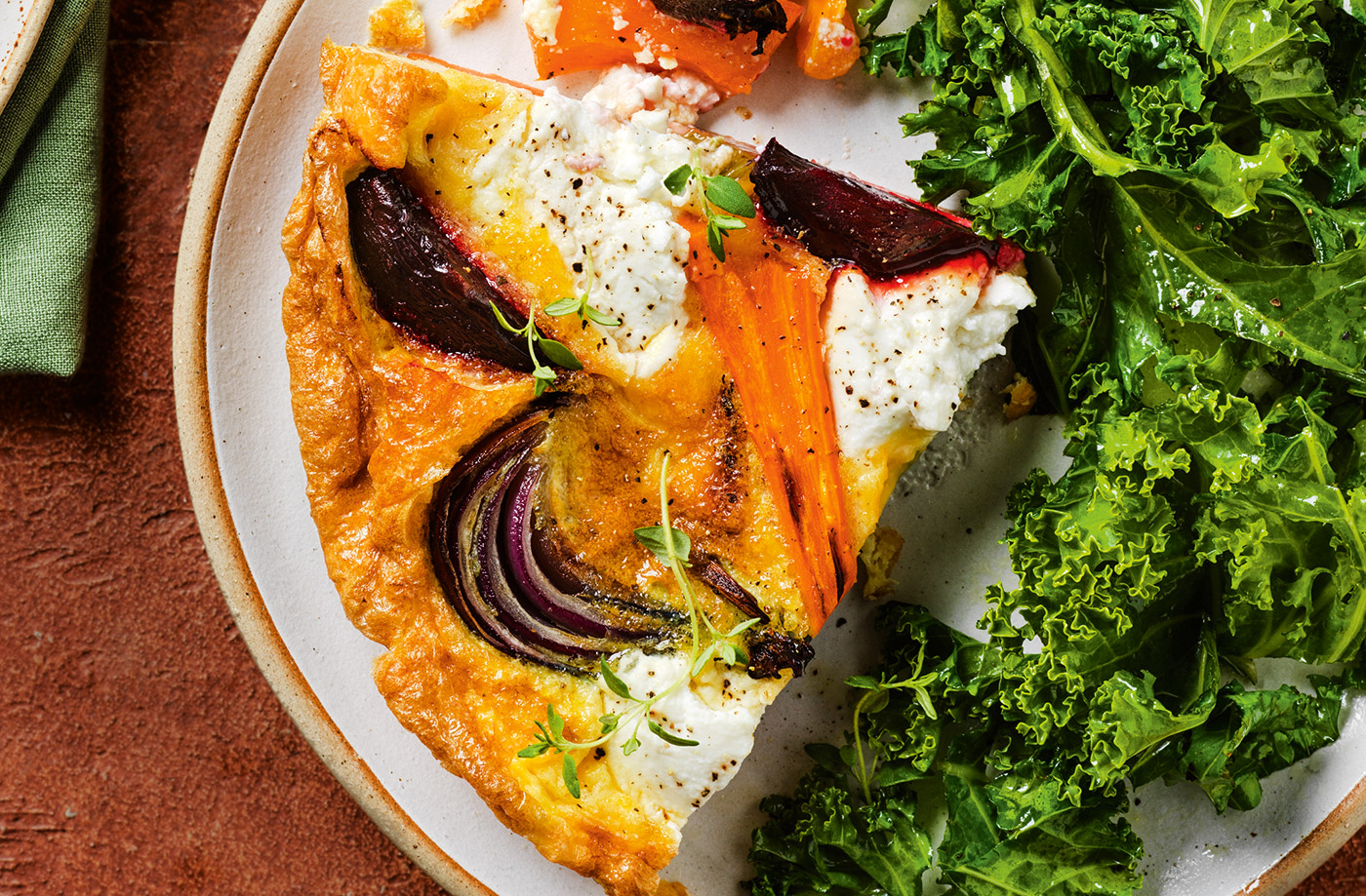 Roasted veg and ricotta frittata recipe