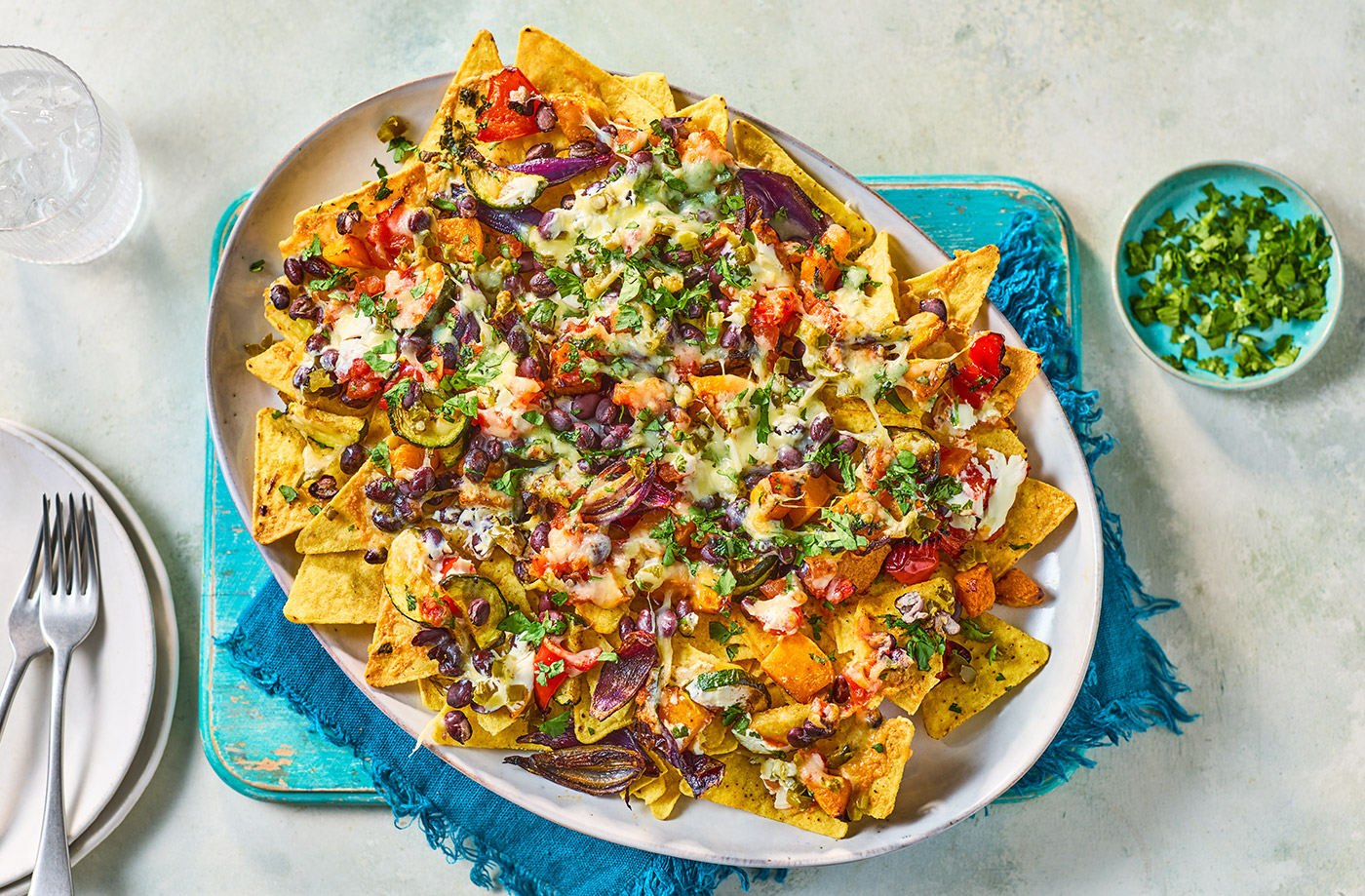 Air-fryer roasted vegetable nachos recipe