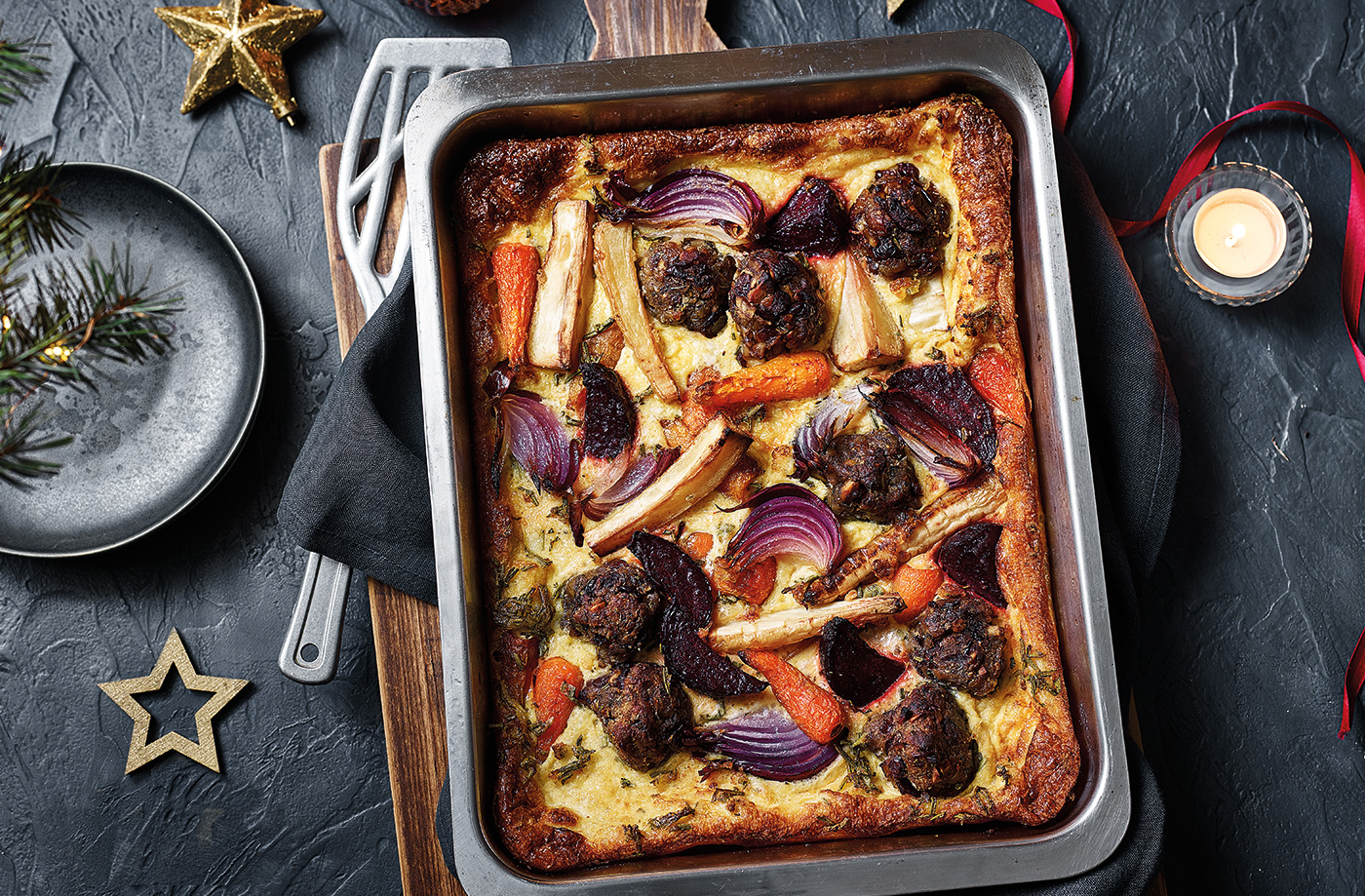 Roasted veg toad-in-the-hole recipe