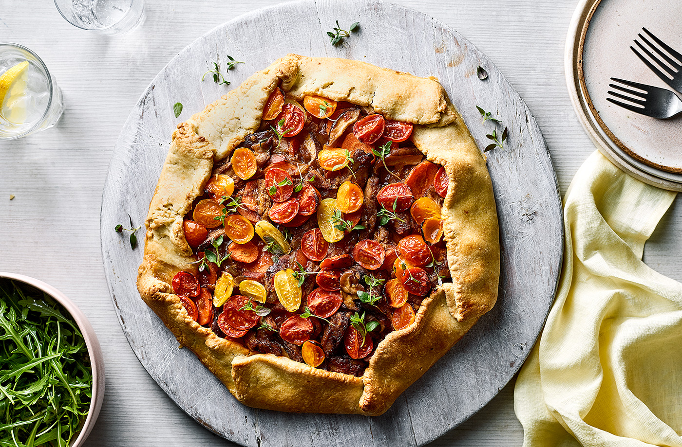 Spiced vegan chicken galette recipe