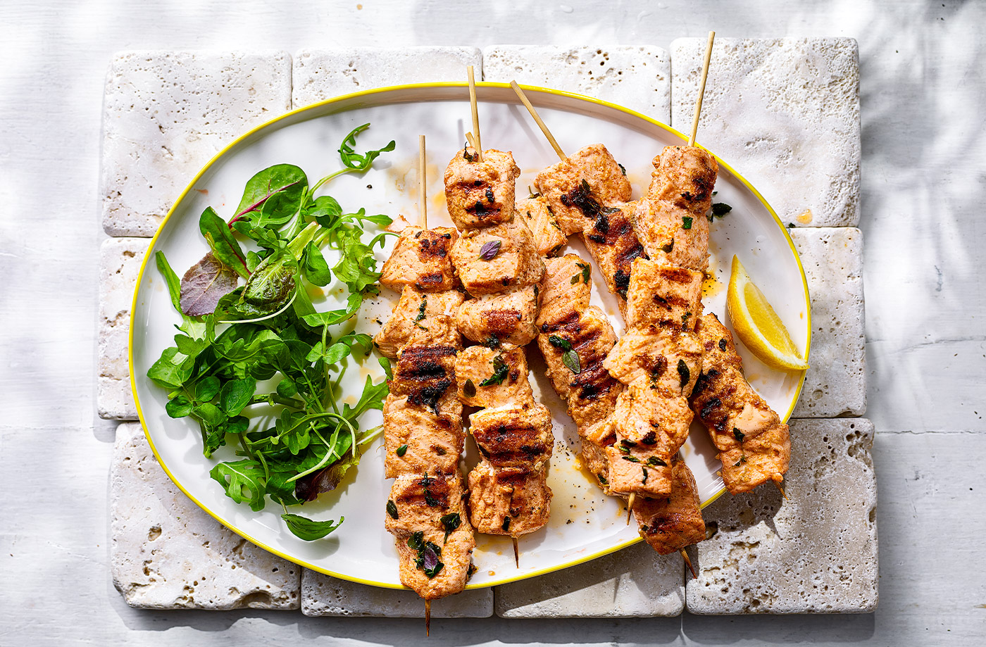 Salmon skewers recipe