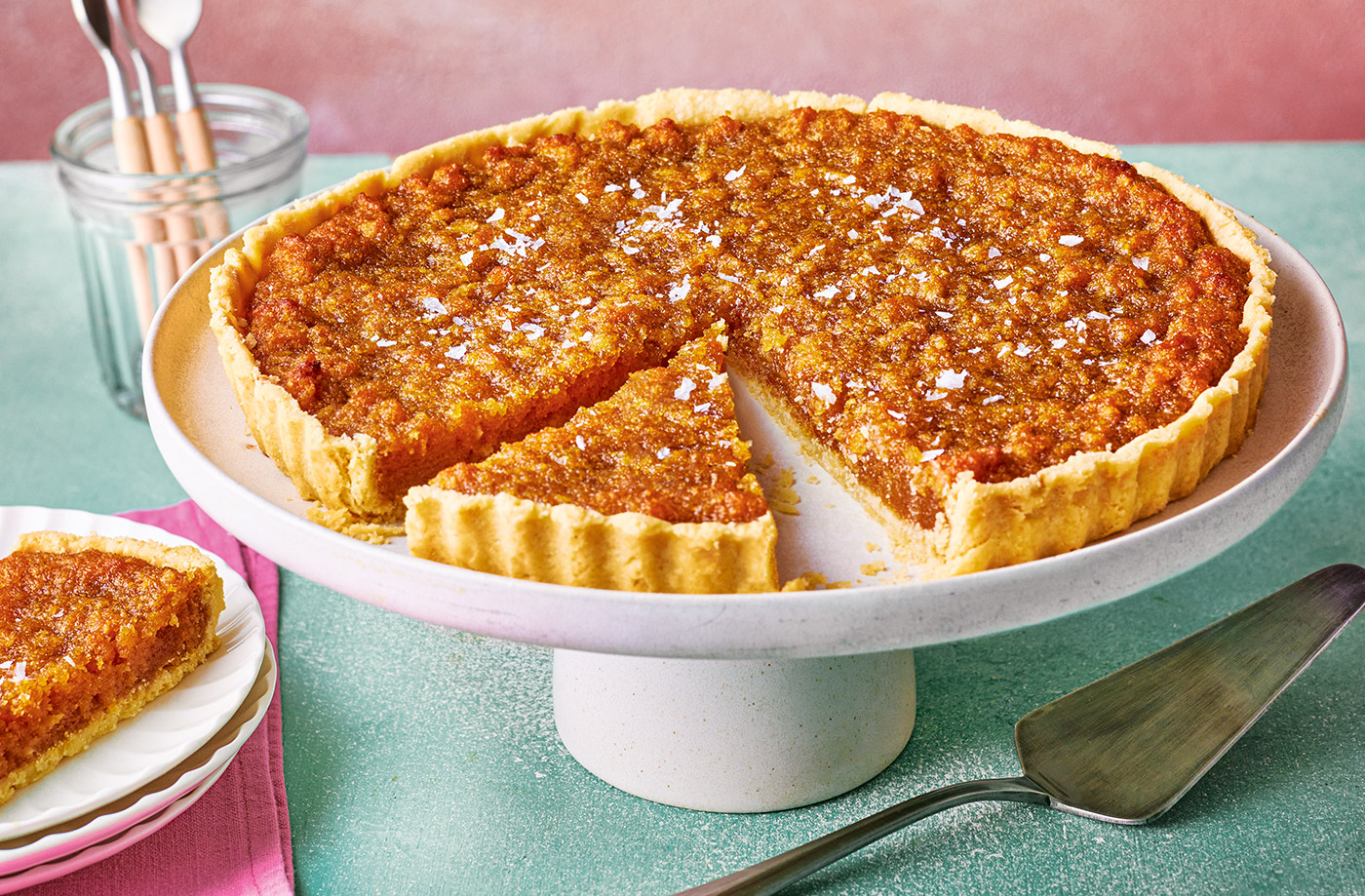 Salted honey treacle tart recipe