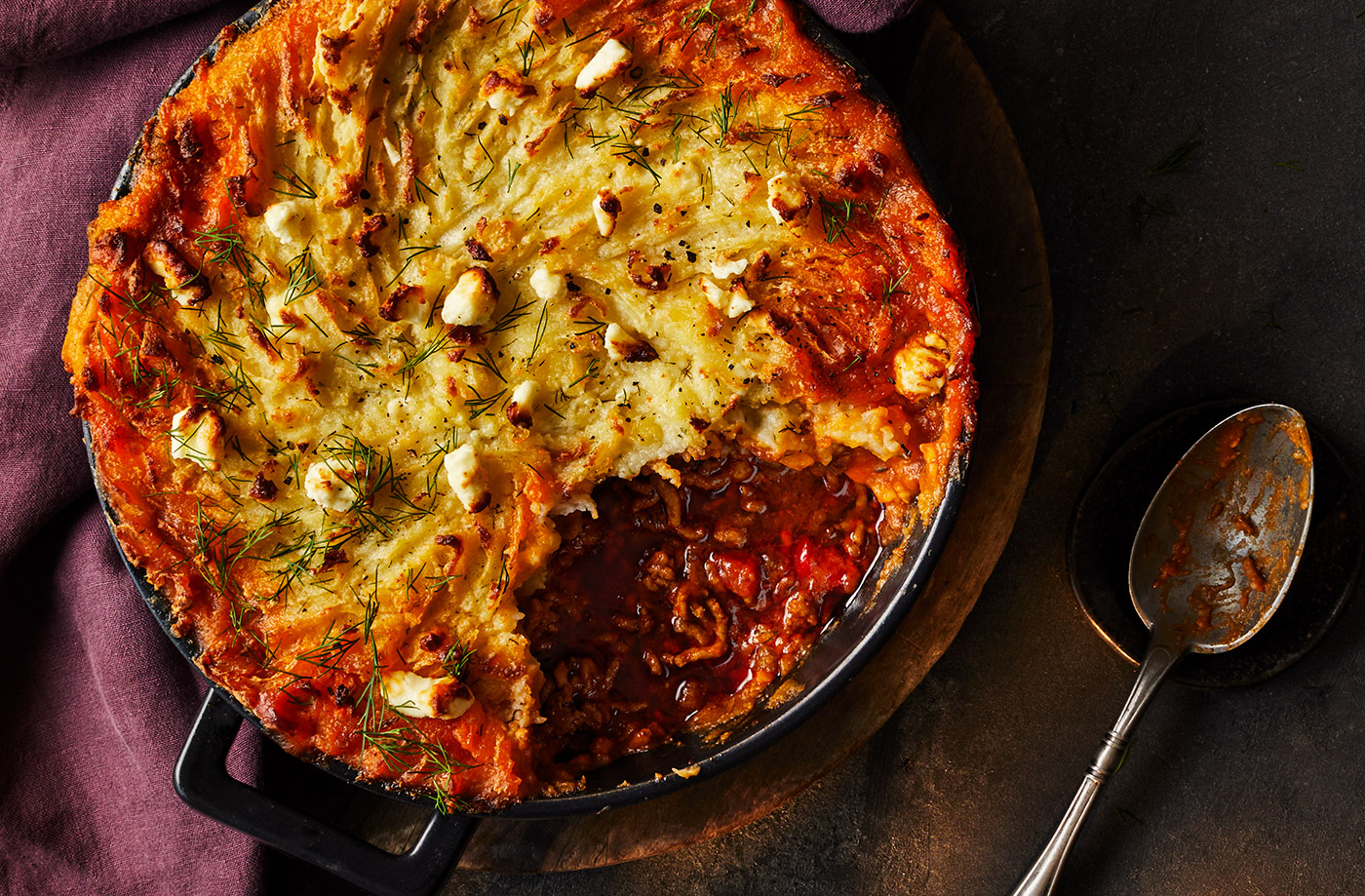 Shepherd's pie with whipped feta mash recipe