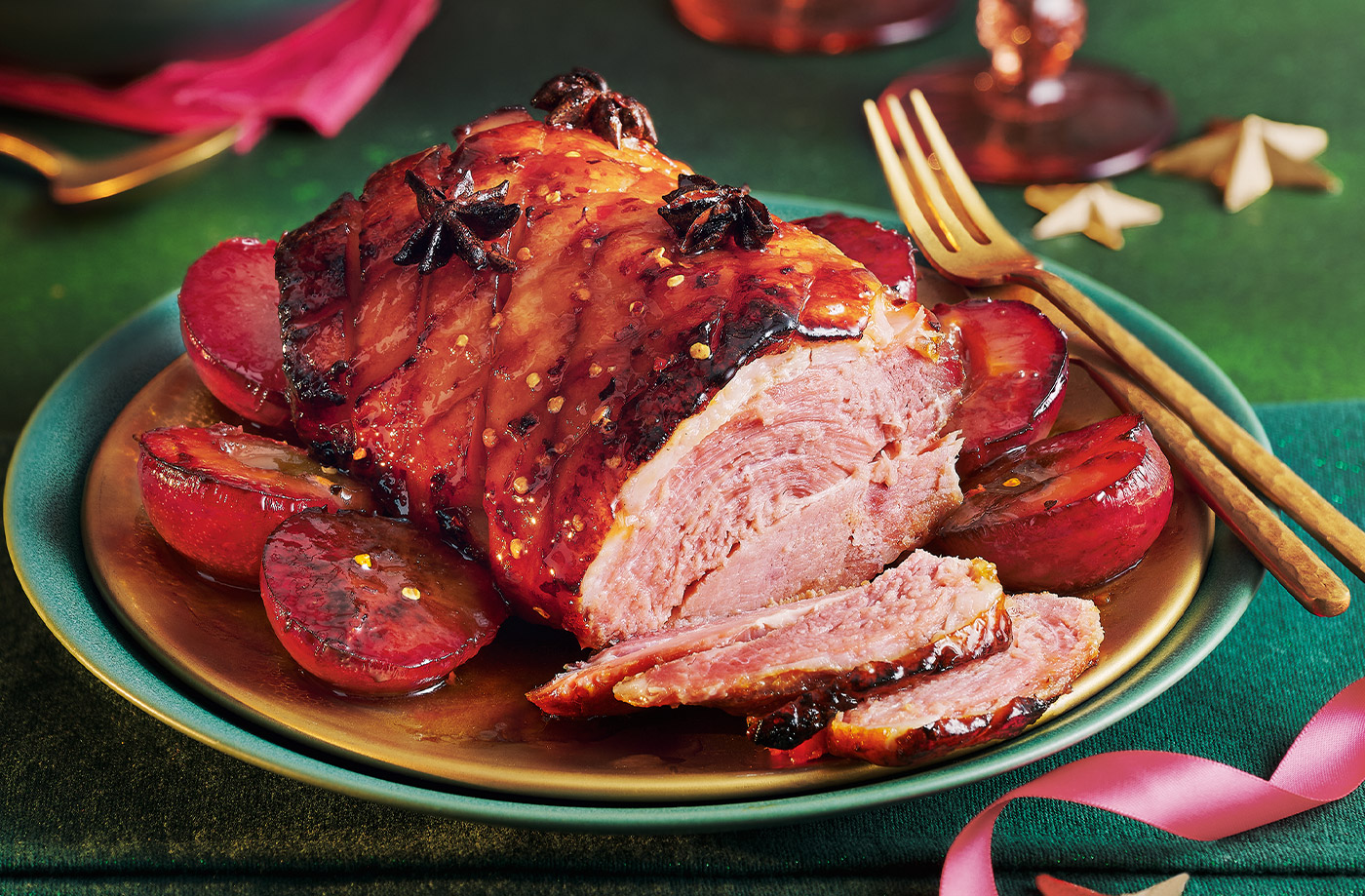 Slow-cooker hot honey ham recipe