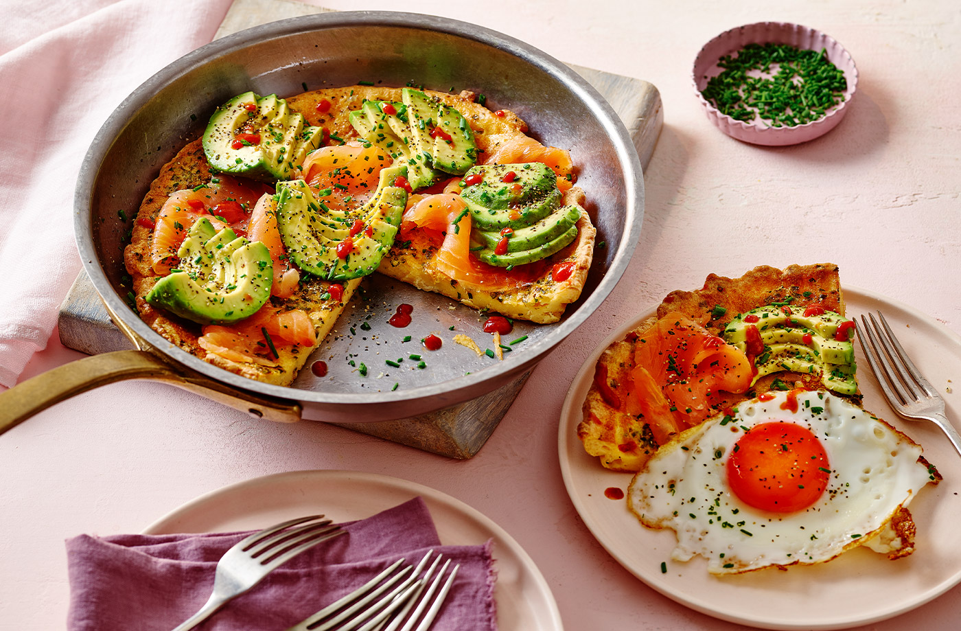 Smoked salmon Dutch baby recipe