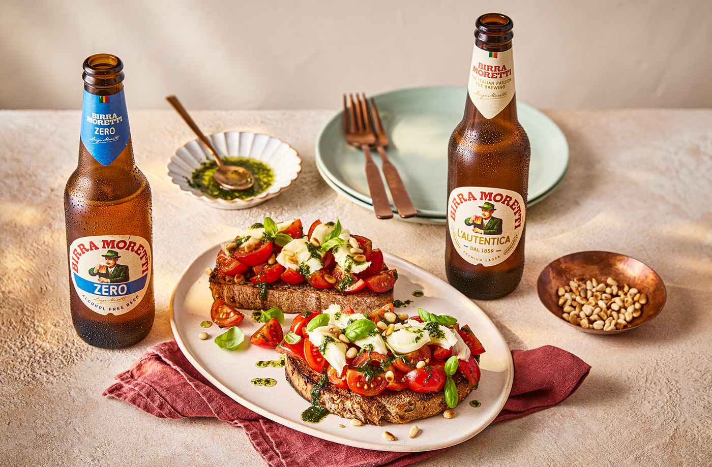 Smoked Caprese bruschetta recipe