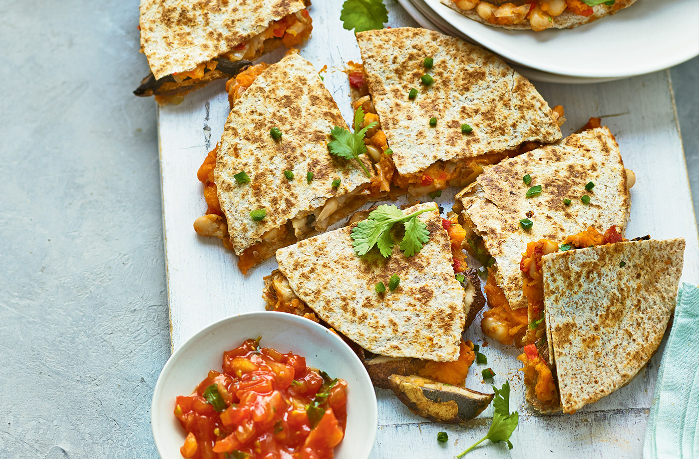 Smoky BBQ mushroom quesadillas recipe