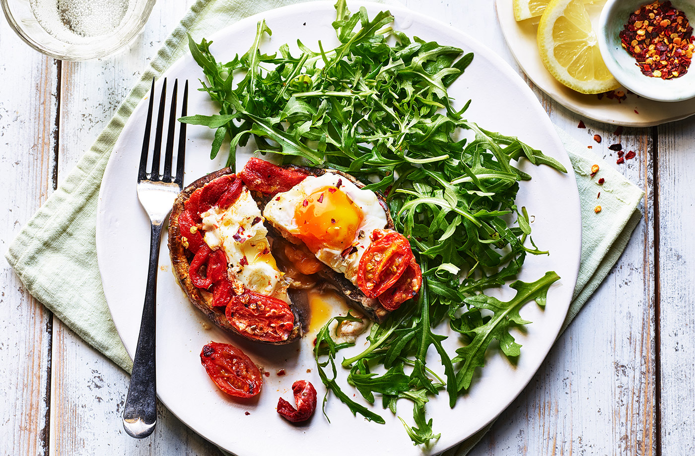 Smoky egg-stuffed mushrooms recipe