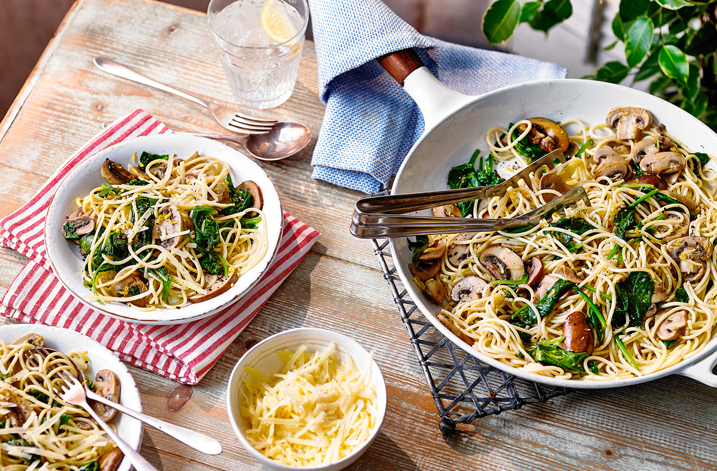 Speedy mushroom spaghetti recipe