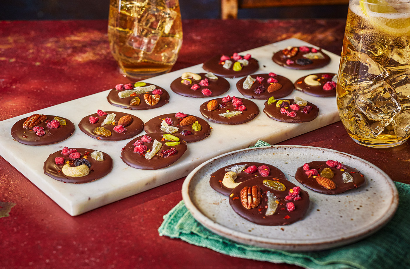 Spiced chocolate discs recipe