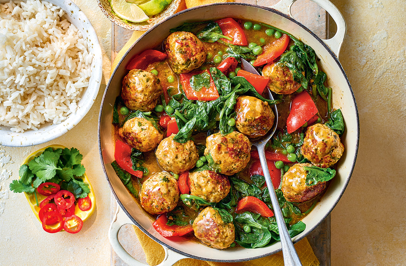 Spiced meatball green curry recipe