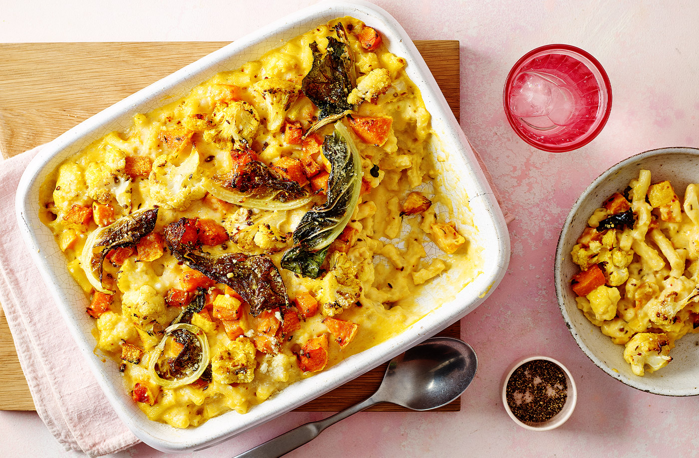 Spiced roasted veg mac and cheese recipe