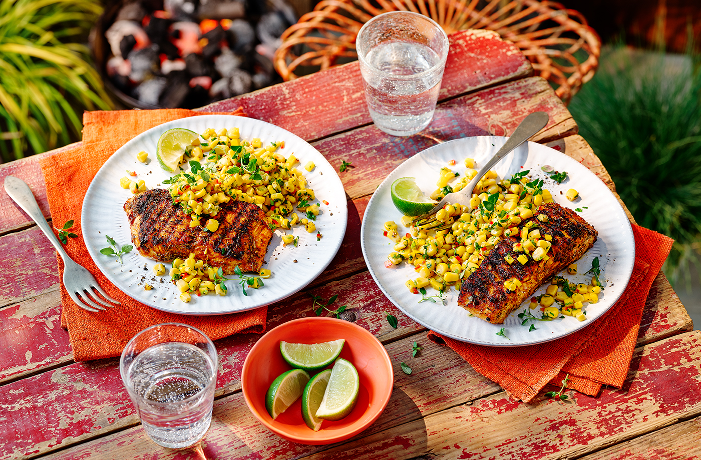 Spiced blackened salmon recipe