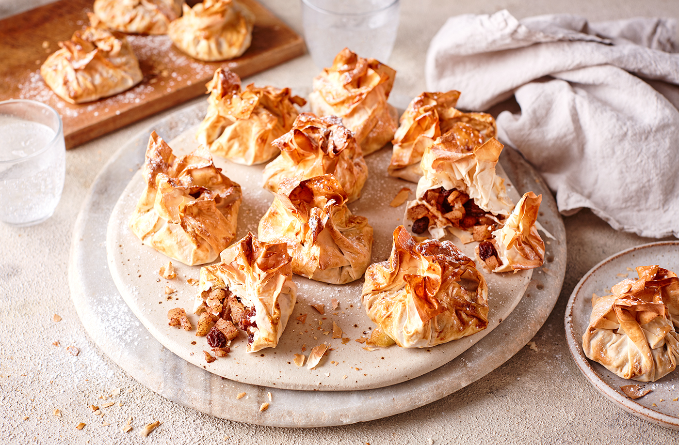 Spiced pear strudel bites recipe