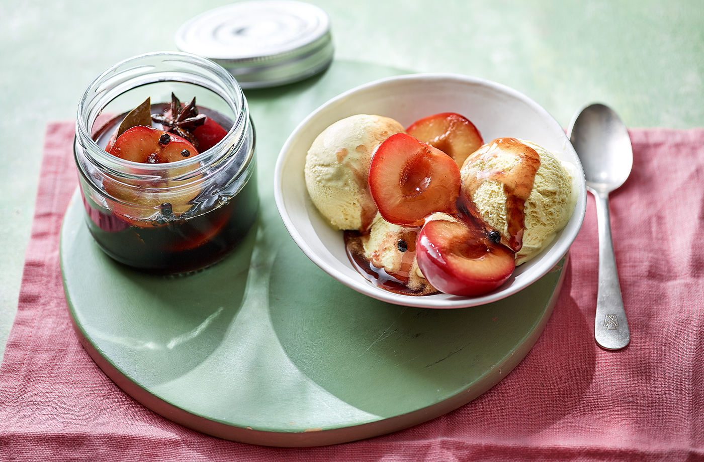 Spiced pickled plums recipe